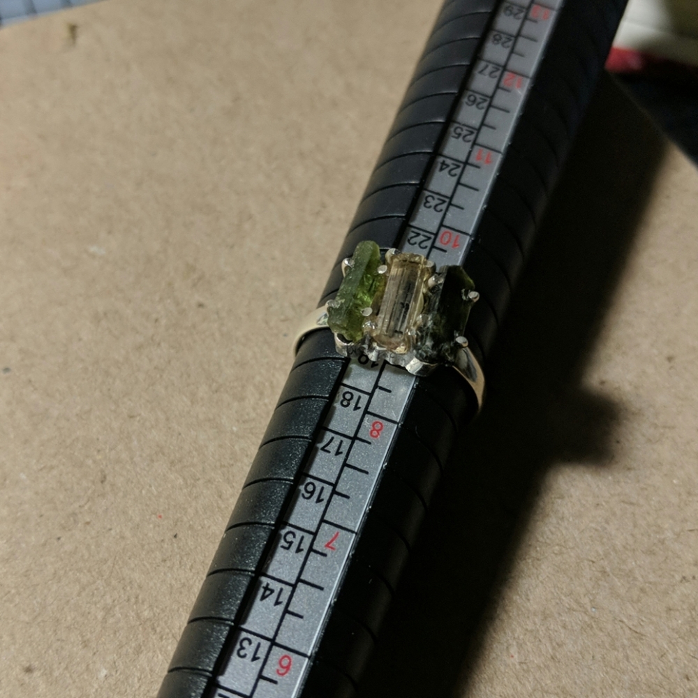Green tourmaline ring - Picture 2 of 6